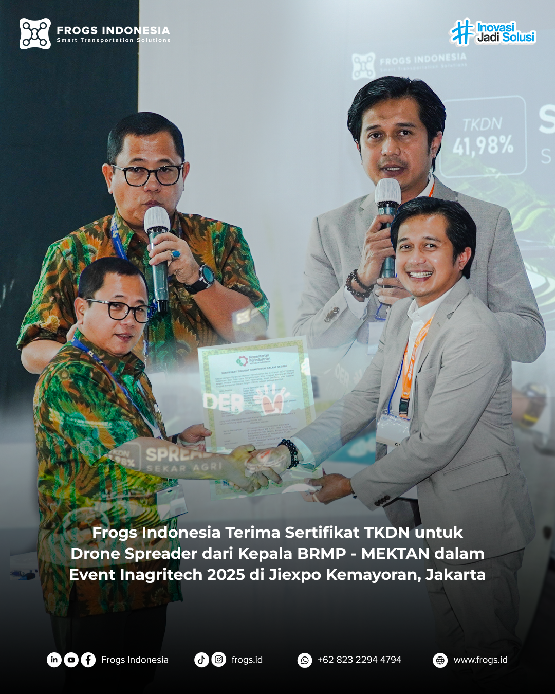 Penyerahan TKDN Drone Spreader