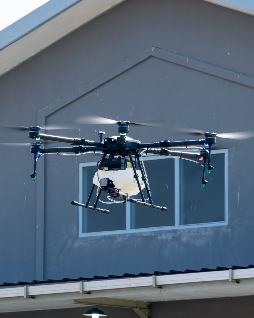 Demonstrasi Drone Sprayer di are pameran Jogja Benih 2025